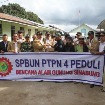 SPBUN PTPN IV (Persero) Medan Peduli Bencana gunung Sinabung